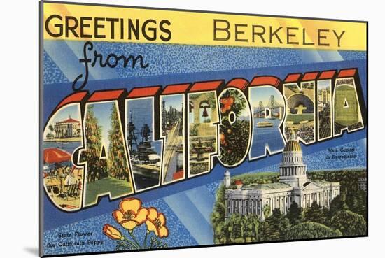 Greetings from Berkeley, California-null-Mounted Art Print
