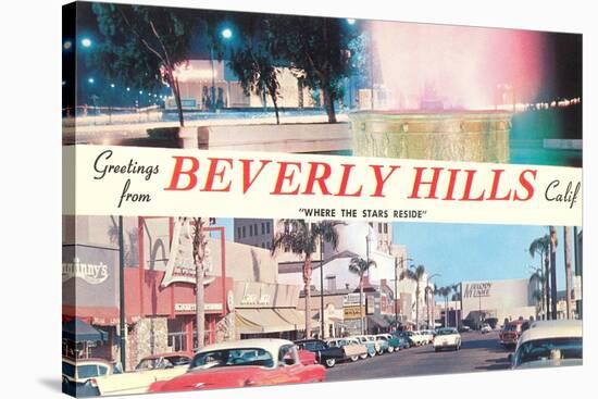 Greetings from Beverly Hills, Los Angeles, California-null-Stretched Canvas