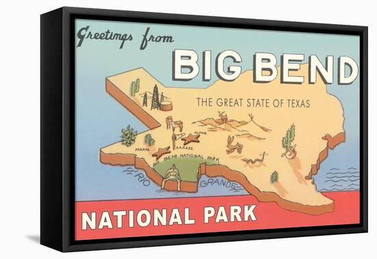 Greetings from Big Bend National Park-null-Framed Stretched Canvas