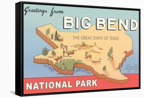 Greetings from Big Bend National Park-null-Framed Stretched Canvas