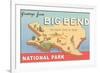 Greetings from Big Bend National Park-null-Framed Premium Giclee Print
