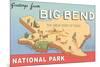 Greetings from Big Bend National Park-null-Mounted Premium Giclee Print