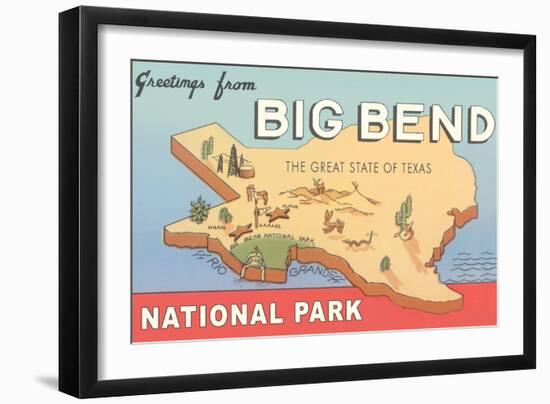 Greetings from Big Bend National Park-null-Framed Art Print