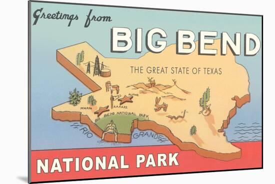 Greetings from Big Bend National Park-null-Mounted Art Print