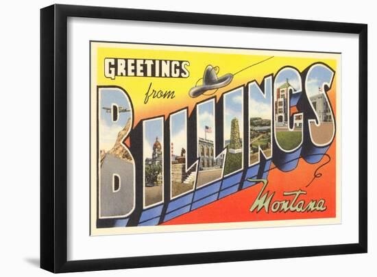 Greetings from Billings, Montana-null-Framed Art Print