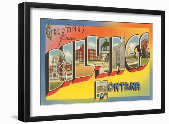 Greetings from Billings, Montana-null-Framed Art Print