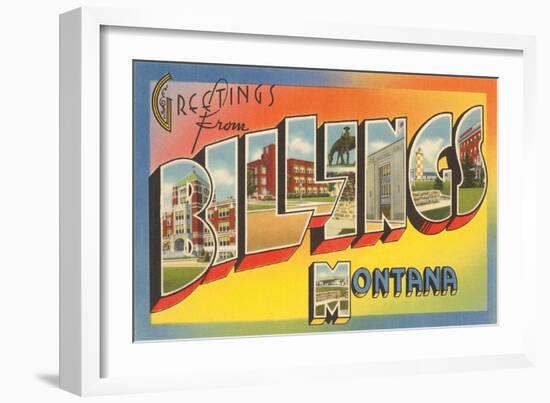 Greetings from Billings, Montana-null-Framed Art Print