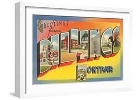 Greetings from Billings, Montana-null-Framed Art Print