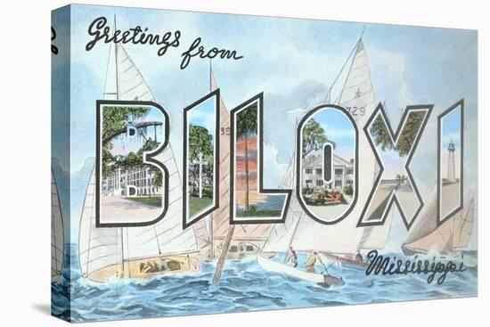 Greetings from Biloxi, Mississippi-null-Stretched Canvas