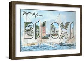 Greetings from Biloxi, Mississippi-null-Framed Art Print