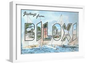 Greetings from Biloxi, Mississippi-null-Framed Art Print