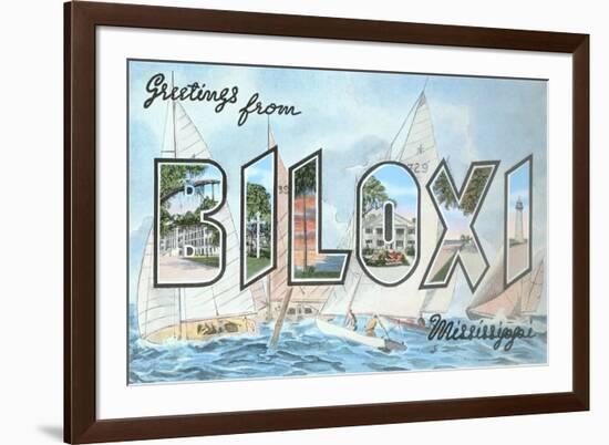 Greetings from Biloxi, Mississippi-null-Framed Art Print