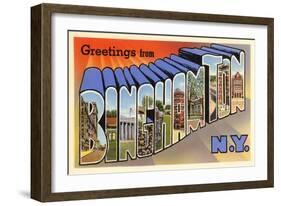 Greetings from Binghamton, New York-null-Framed Art Print