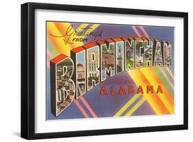 Greetings from Birmingham, Alabama-null-Framed Art Print