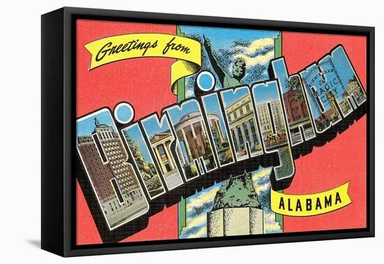Greetings from Birmingham, Alabama-null-Framed Stretched Canvas