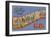 Greetings from Bismarck, North Dakota-null-Framed Art Print