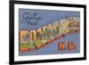 Greetings from Bismarck, North Dakota-null-Framed Premium Giclee Print