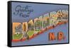 Greetings from Bismarck, North Dakota-null-Framed Stretched Canvas