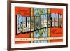 Greetings from Bloomington, Illinois-null-Framed Art Print