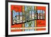 Greetings from Bloomington, Illinois-null-Framed Art Print