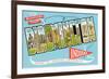 Greetings from Bloomington, Indiana-null-Framed Art Print