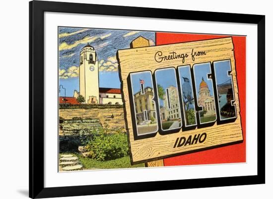 Greetings from Boise, Idaho-null-Framed Art Print