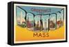Greetings from Boston, Mass.-null-Framed Stretched Canvas