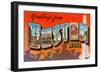 Greetings from Boston, Massachusetts-null-Framed Art Print