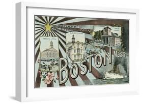 Greetings from Boston-null-Framed Art Print