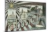 Greetings from Boston-null-Mounted Art Print