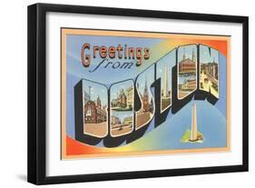 Greetings from Boston-null-Framed Art Print