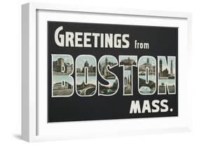 Greetings from Boston-Wild Apple Portfolio-Framed Art Print