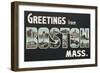 Greetings from Boston-Wild Apple Portfolio-Framed Premium Giclee Print