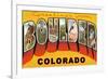 Greetings from Boulder, Colorado-null-Framed Premium Giclee Print