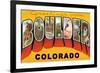 Greetings from Boulder, Colorado-null-Framed Premium Giclee Print