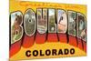 Greetings from Boulder, Colorado-null-Mounted Premium Giclee Print