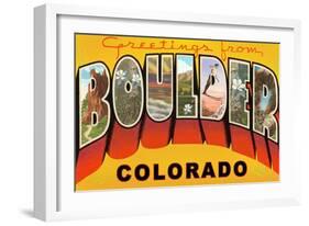 Greetings from Boulder, Colorado-null-Framed Art Print