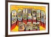 Greetings from Boulder Dam, Nevada-null-Framed Art Print