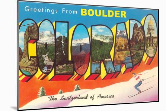 Greetings from Boulder-null-Mounted Premium Giclee Print