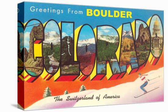 Greetings from Boulder-null-Stretched Canvas