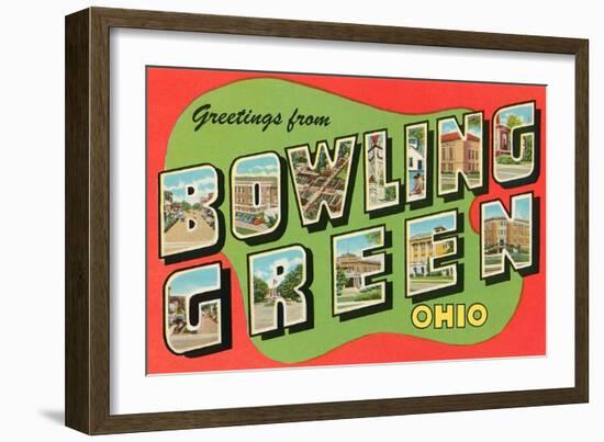 Greetings from Bowling Green, Ohio-null-Framed Art Print