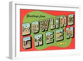 Greetings from Bowling Green, Ohio-null-Framed Art Print