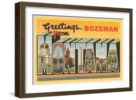 Greetings from Bozeman, Montana-null-Framed Art Print