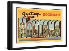 Greetings from Bozeman, Montana-null-Framed Art Print