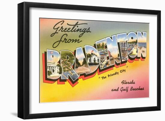 Greetings from Bradenton, Florida, and Gulf Beaches-null-Framed Giclee Print