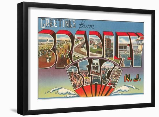 Greetings from Bradley Beach, New Jersey-null-Framed Art Print