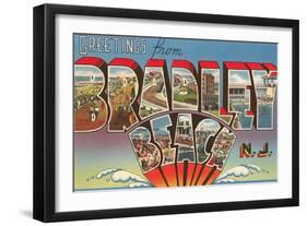 Greetings from Bradley Beach, New Jersey-null-Framed Art Print