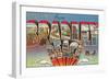 Greetings from Bradley Beach, New Jersey-null-Framed Art Print