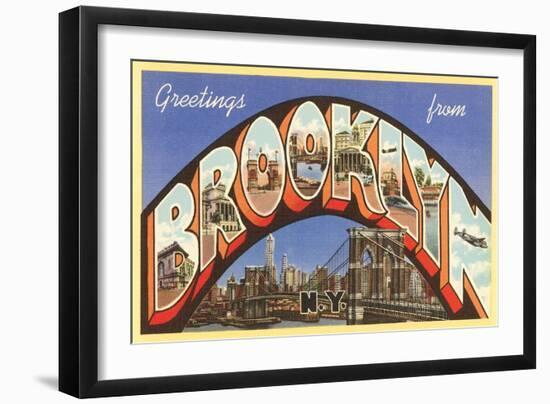 Greetings from Brooklyn, New York-null-Framed Art Print