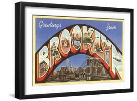 Greetings from Brooklyn, New York-null-Framed Art Print